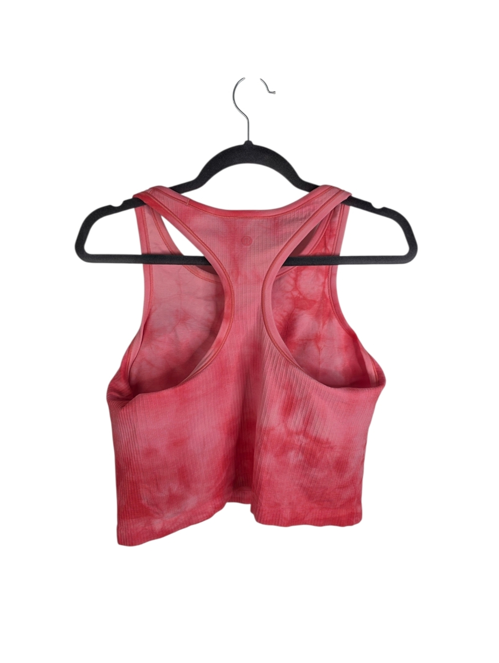 Lululemon Ebb to Street Crop Racerback Tank Marble Dye Raspberry Cream Sz12 Nwt - Picture 3 of 7